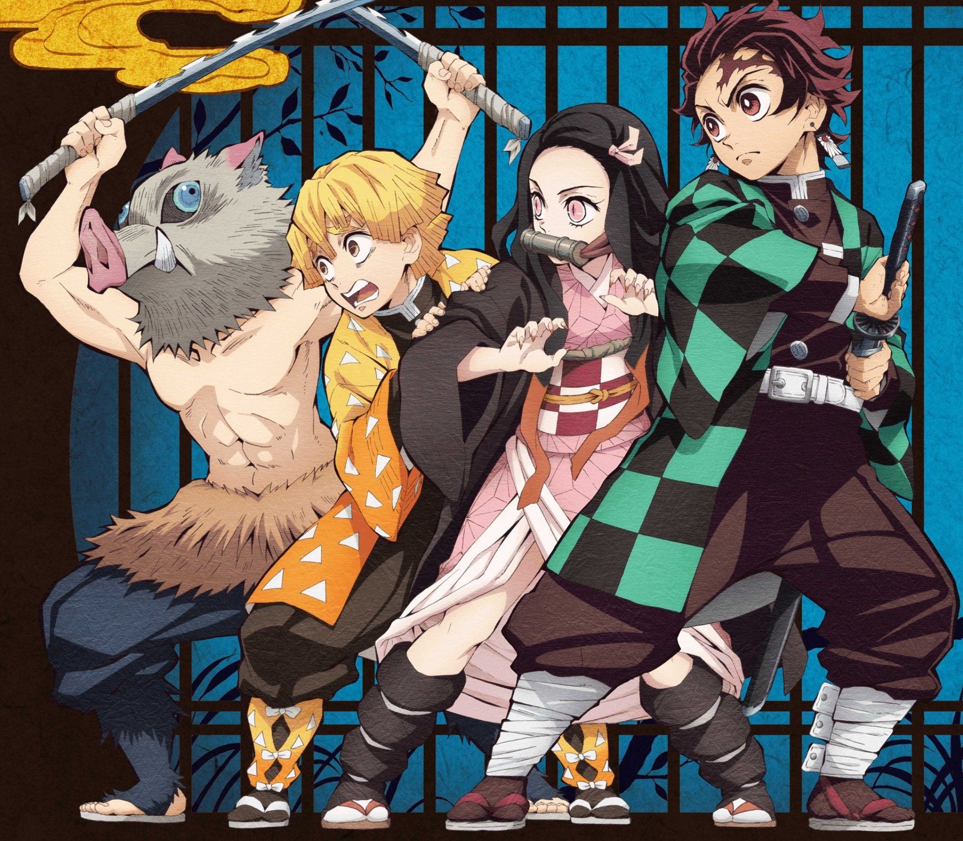 Clássico japonês anime demon slayer kimetsu não yaiba personagem